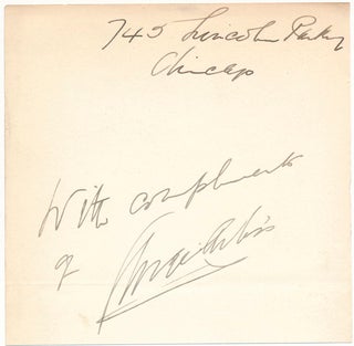 Item #48149 Inscription and Signature. George ARLISS