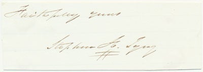 Item #48263 Salutation and Signature. Stephen H. TYNG.