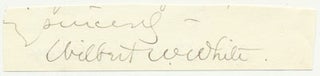 Item #48267 Salutation and Signature. Wilbert Webster WHITE