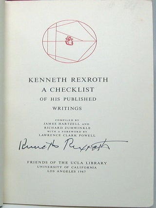 Kenneth Rexroth: A Checklist of His Published Writings.