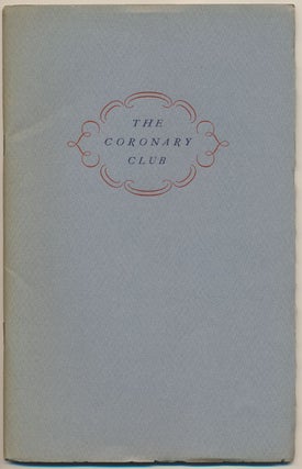 Item #48587 The Coronary Club: A Cheerful Tale. Herbert Faulkner WEST