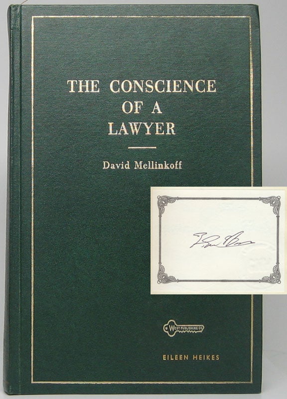 Item #48738 The Conscience of a Lawyer. David MELLINKOFF.