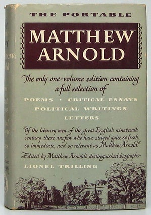 Item #48775 The Portable Matthew Arnold. Matthew ARNOLD