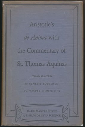 Item #48922 Aristotle's de Anima in the version of William of Moerbeke and the Commentary of St....