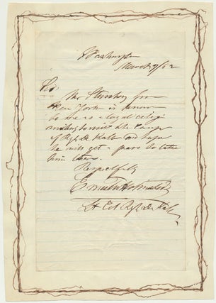 Item #49188 Autograph Note Signed. 41st NEW YORK INFANTRY REGIMENT, Ernest W. von HOLMSTEDT
