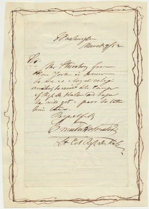 Item #49188 Autograph Note Signed. 41st NEW YORK INFANTRY REGIMENT, Ernest W. von HOLMSTEDT, 1829-?