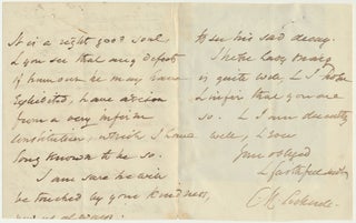 Item #49686 Autograph Letter Signed. Charles Robert COCKERELL
