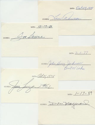 Item #49840 Signatures (5). PRO FOOTBALL HALL OF FAME -- CLASS OF 1987