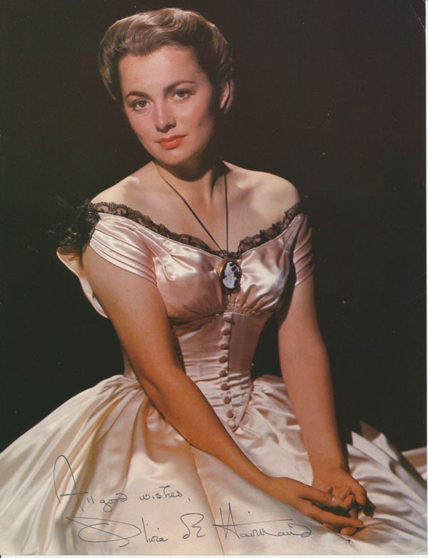 Item #50334 Color Inscribed Photograph Signed. Olivia De HAVILLAND.