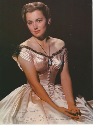 Color Inscribed Photograph Signed. Olivia De HAVILLAND.