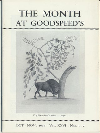 Item #50407 The Month at Goodspeed's Book Shop: Volume XXVI. Norman L. DODGE