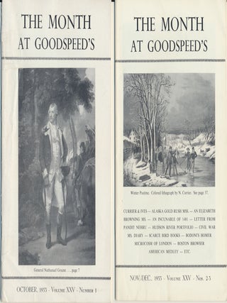 Item #50409 The Month at Goodspeed's Book Shop: Volume XXV. Norman L. DODGE