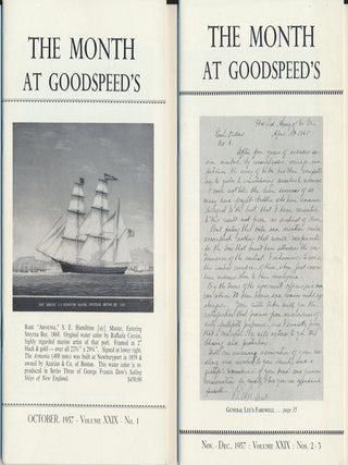 Item #50410 The Month at Goodspeed's Book Shop: Volume XXIX. Norman L. DODGE
