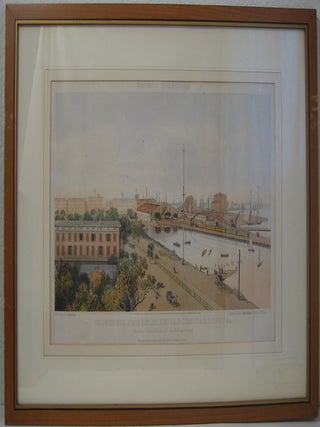 Item #50744 View of Illinois and Michigan Central Depot & c. From the Corner of Madison St. and...