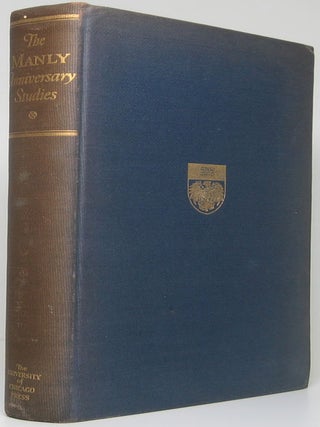 Item #50836 The Manly Anniversary Studies in Language and Literature