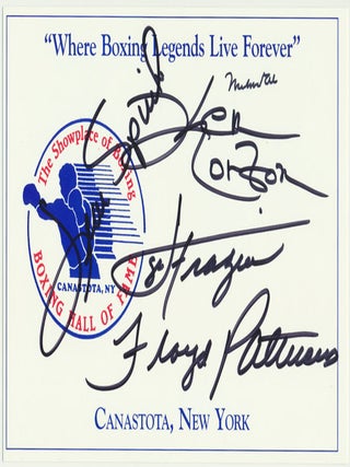 Item #51452 Signatures. Muhammad ALI, Joe FRAZIER, Ken NORTON, Floyd PATTERSON, Leon SPINKS
