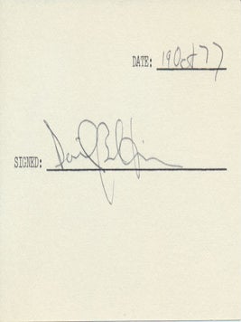 Item #51612 Signature. David BALTIMORE