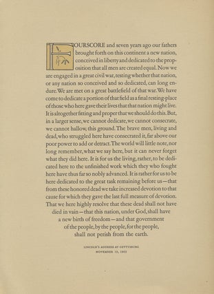 Item #51614 Gettysburg Address. Abraham LINCOLN