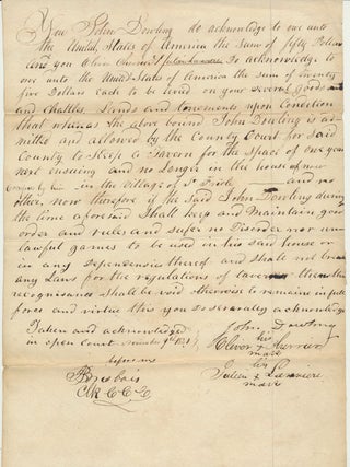 Item #51704 Document Signed. John DOWLING