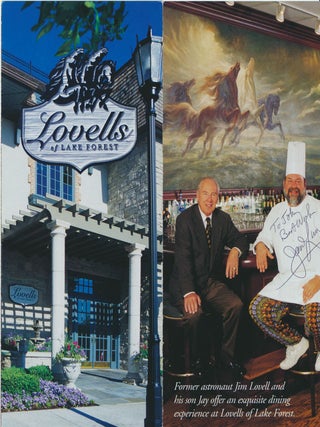 Item #51830 Signed Leaflet / Unsigned Color Photograph. James A. LOVELL
