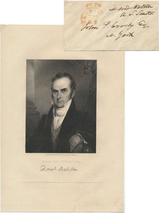 Free-Franked Signature / Unsigned Steel Engraving. Daniel WEBSTER.