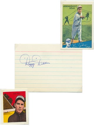 Signature. Jay "Dizzy" DEAN.