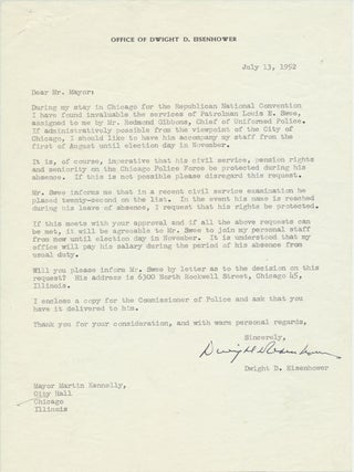 Item #52171 Typed Letter Signed / Unsigned Photograph. Dwight D. EISENHOWER