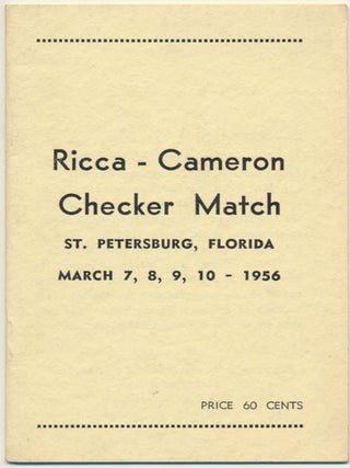 Item #52253 Ricca-Cameron Checker Match: St. Petersburg, Florida -- March 7, 8, 9, 10 -- 1956....