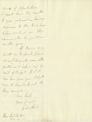 Item #52254 Autograph Letter Signed. Edward KENT