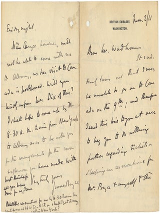 Item #52518 Autograph Letter Signed. James BRYCE, 1st Viscount Bryce