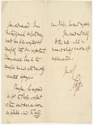 Item #52541 Autograph Letter Signed. George CAMPBELL, 8th, 1st Duke of Argyll