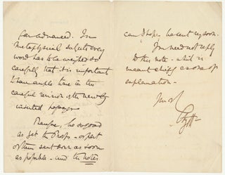 Item #52541 Autograph Letter Signed. George CAMPBELL, 8th, 1st Duke of Argyll