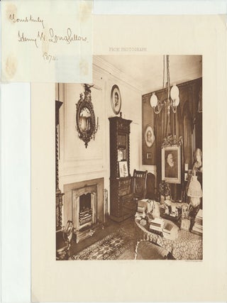 Signature and Inscription / Unsigned Photograph. Henry Wadsworth LONGFELLOW.