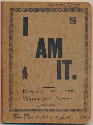 Item #52675 Minutes of the Washington Student Council from Feb 9 -- 1927 to June 1927. WASHINGTON...