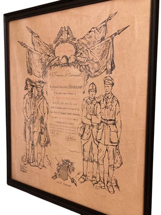 Item #52700 Certificate of Appreciation. AMERICAN FIELD SERVICE / WORLD WAR ONE / F. SCOTT...