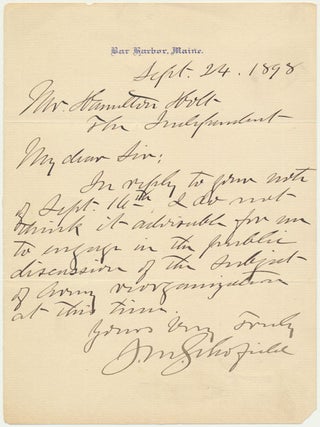 Item #52886 Autograph Letter Signed. John M. SCHOFIELD