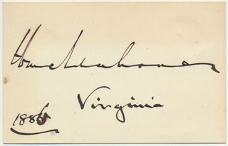 Item #52887 Signature. William MAHONE