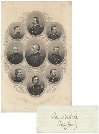 Item #52889 Signature with Rank / Engraved Portrait. John A. DIX